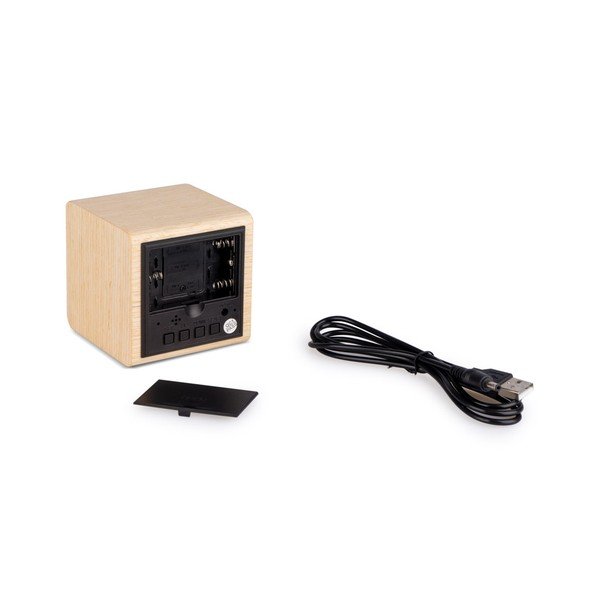 Дигитална настолна аларма Wood – Balvi-image-3
