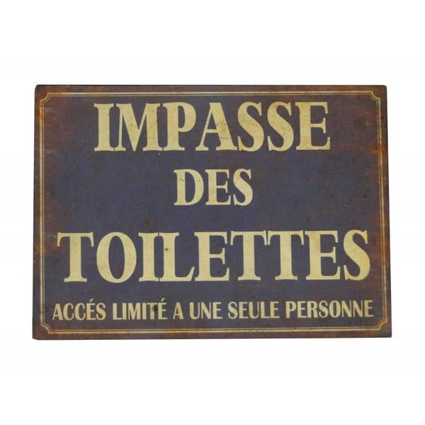 Табела 21x15 cm Impasse Des Toilettes - Antic 