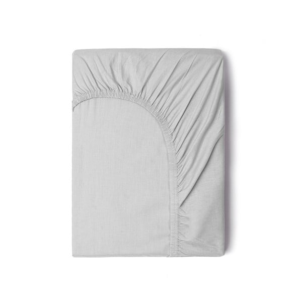 Сив памучен ластичен чаршаф , 160 x 200 cm - Good Morning