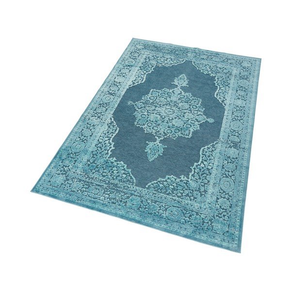 Син килим от вискоза , 120 x 170 cm Willow - Mint Rugs-image-3