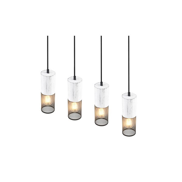 Черно-бяло висящо осветително тяло Tosh - Trio-image-1