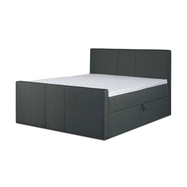 Černá postel s matrací Gemega Amberbox, 140x200 cm