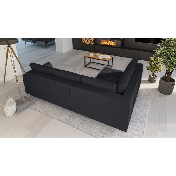 Тъмносив ъглов диван (ляв ъгъл) Ariella - Ropez-image-3