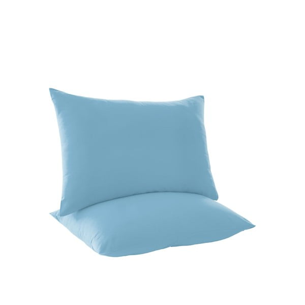Sada 2 modrých bavlněných polštářů EnLora Home DuzBoya Sea Blue, 50 x 70 cm