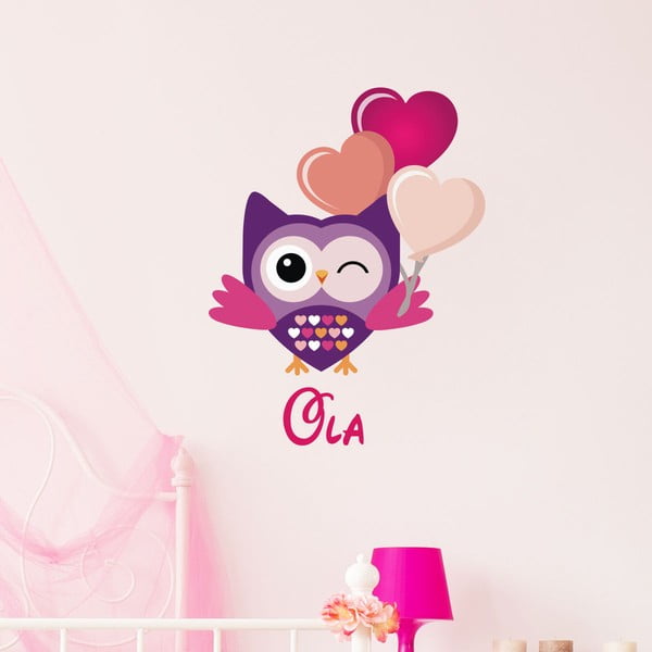 Стикер за стена с името Festive Owl - Ambiance