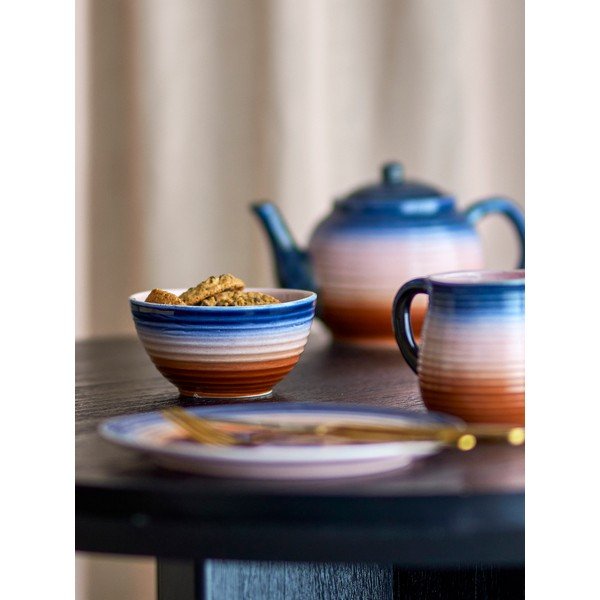 Сини/оранжеви керамични купички в комплект 4 бр. за супа 350 ml Tatum – Bloomingville-image-1