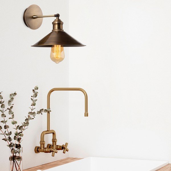 Стенна лампа  в златист цвят ø 24 cm Mueno – Opviq lights-image-2