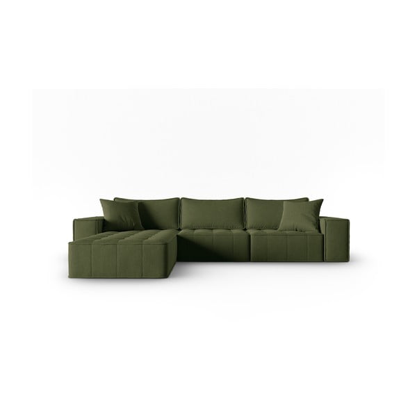 Зелен ъглов диван (ляв ъгъл) Mike - Micadoni Home