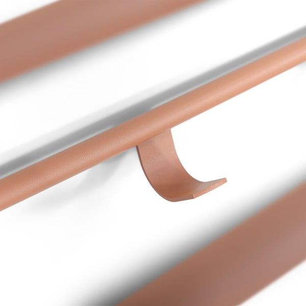 Метална стенна закачалка в цвят сьомга с рафт 100 cm Rex – Spinder Design-image-3