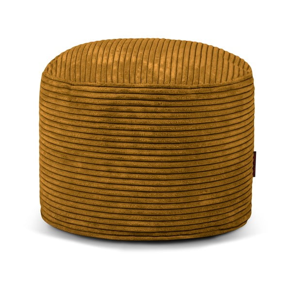 Пуф от рипсено кадифе в цвят горчица Mini – SLOWDOWN