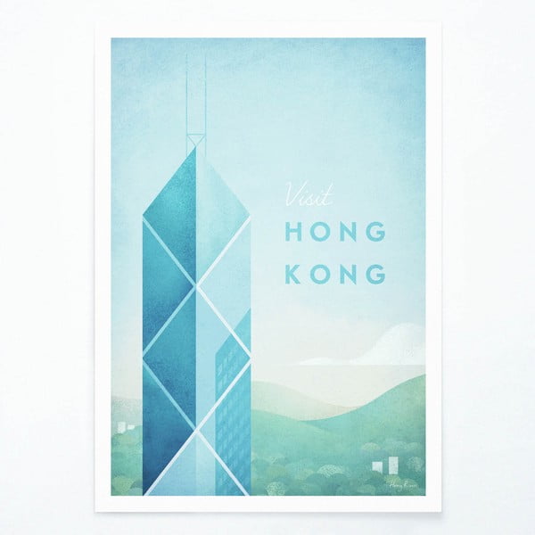 Плакат , 30 x 40 cm Hong Kong - Travelposter