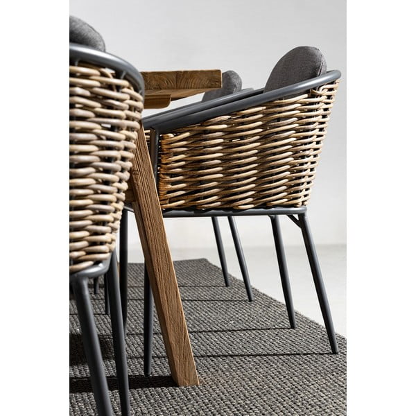 Сив градински стол метален Maribela   – Bizzotto-image-2