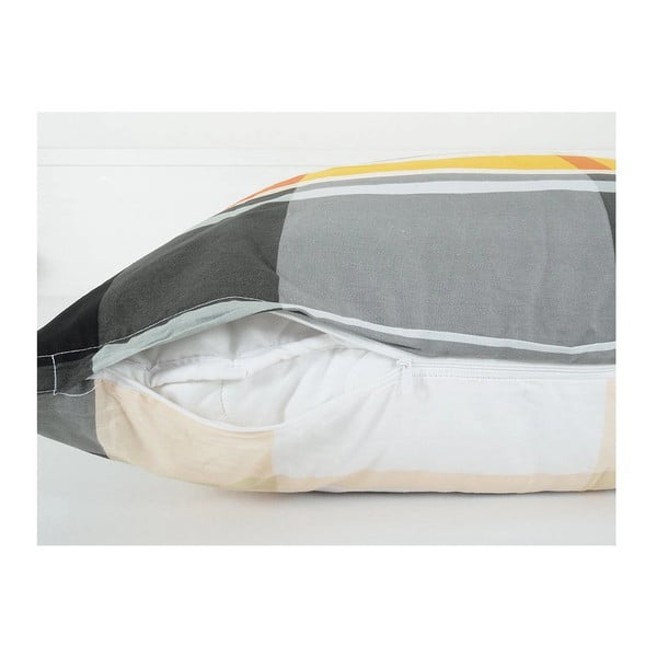 Оранжево единично  крепирано спално бельо 140x200 cm Orabge Kube – B.E.S.-image-2