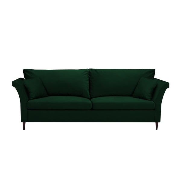 Зелен разтегателен диван с място за съхранение Pivoine - Mazzini Sofas