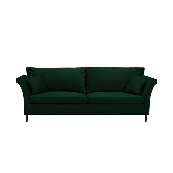 Зелен разтегателен диван с място за съхранение Pivoine - Mazzini Sofas