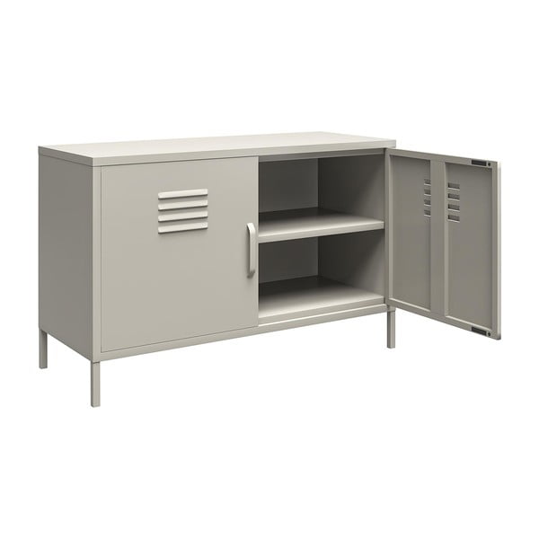 Кремаво метално шкафче 100x64 cm Bradford – Støraa-image-3