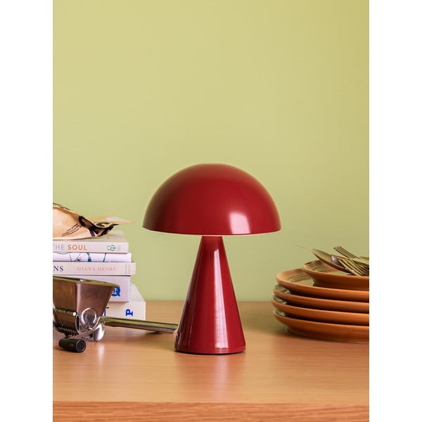 Червена LED затъмняваща се настолна лампа (височина 20 cm) Mush – Hübsch-image-1
