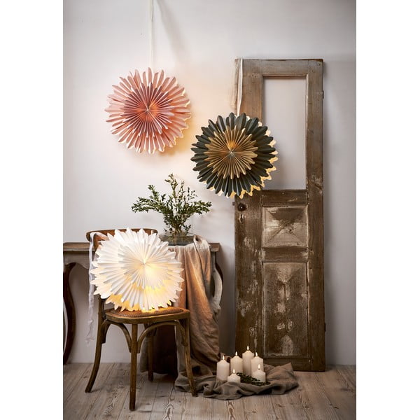 Розова коледна светлинна украса ø 50 cm Crystal - Star Trading-image-3