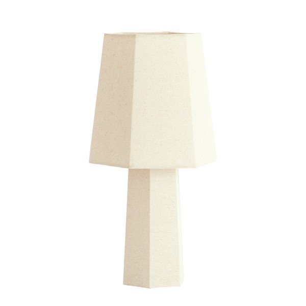 Кремава настолна лампа с текстилен абажур (височина 50 cm) Musabo – Light & Living