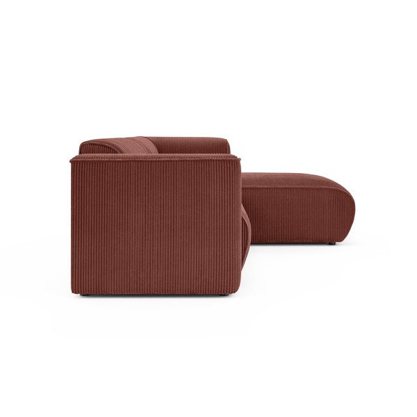 Теракотен ъглов диван от рипсено кадифе (десен ъгъл) Merid  – Ropez-image-3