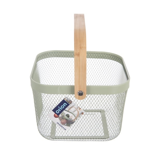 Телена метална кошница 24,5x24,5x30 cm Greenish – Orion-image-3