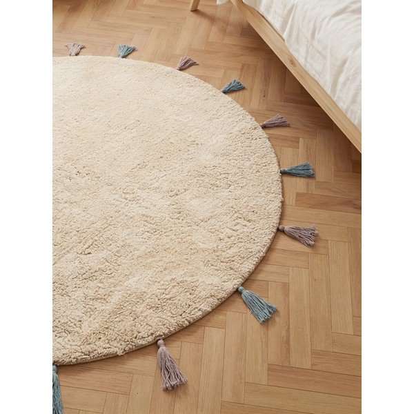 Кремав памучен детски килим подходящ за пране/ръчно изработен ø160 cm Snuggle Sunna – Hanse Home-image-2