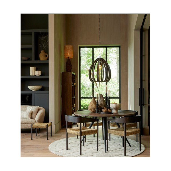 Библиотека от масивно манго в естествен цвят 95x190 cm Sondrio – Light & Living-image-3