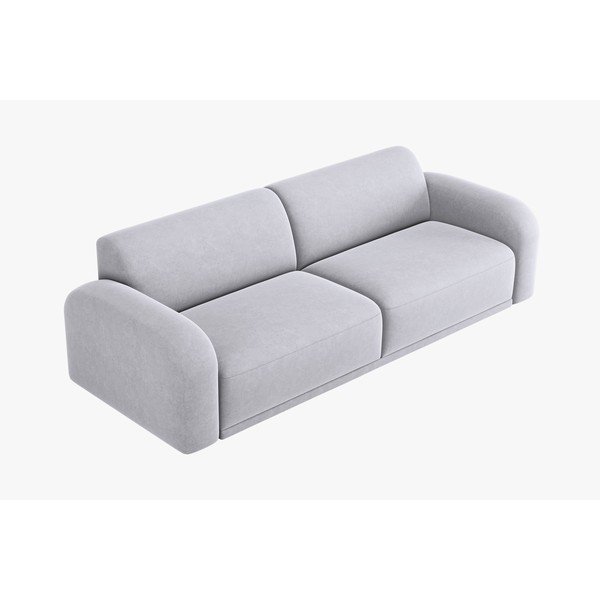 Светлосив кадифен диван 242 cm Erin – Micadoni Home-image-3