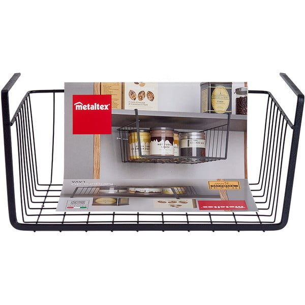Черна висяща кухненска кошница, дължина 30 cm - Metaltex-image-3