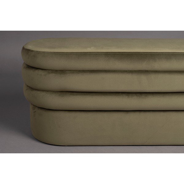 Кадифена пейка в цвят каки Aditi – Dutchbone-image-4