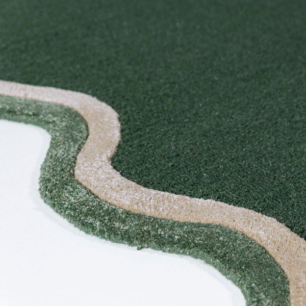 Тъмнозелен ръчно изработен килим със смес от вълна 160x230 cm Rivo Wool – Flair Rugs-image-3