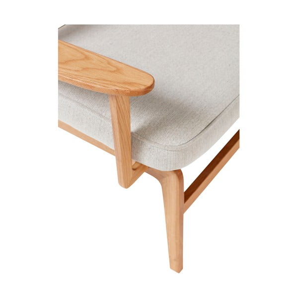 Сив фотьойл със структура от дъбова дървесина Haze - Hübsch-image-2