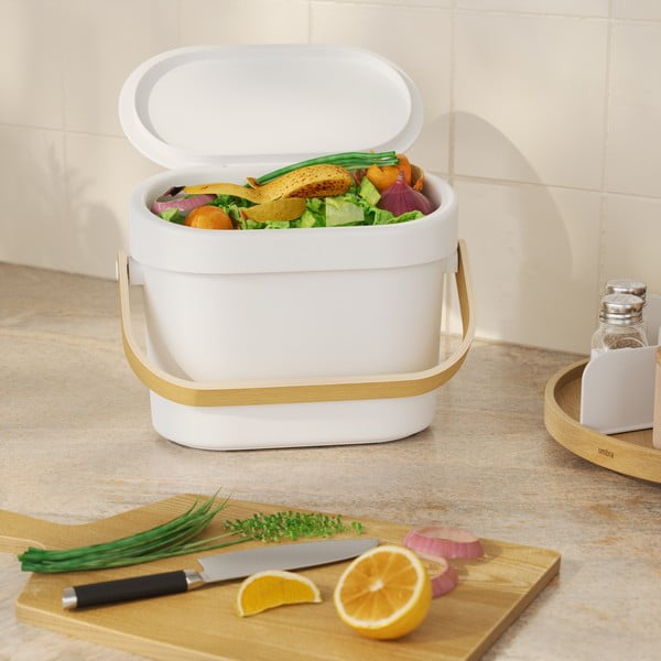 Бял контейнер за компостируеми отпадъци 4 l Bellwood – Umbra-image-1