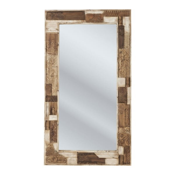 Zrcadlo s rámem ze smrkového dřeva Kare Design Arte Natura