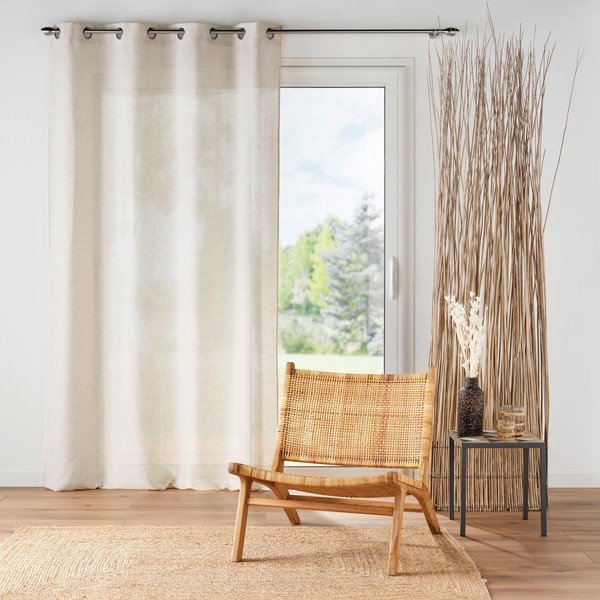 Кремаво перде 140x240 cm Pauline – douceur d'intérieur-image-1