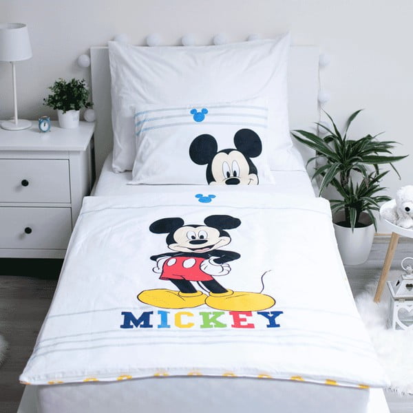 Памучно спално бельо за детско легло 100x135 cm Mickey - Jerry Fabrics-image-1