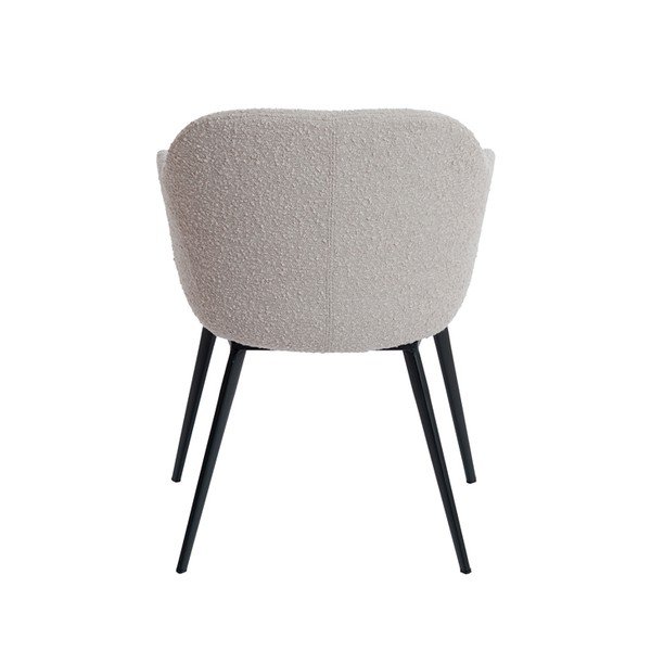 Бежов тапициран трапезен стол с подлакътници Leone – Light & Living-image-3