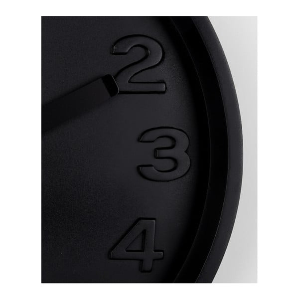 Стенен часовник от черен бетон с черни стрелки от бетон - Zuiver-image-4