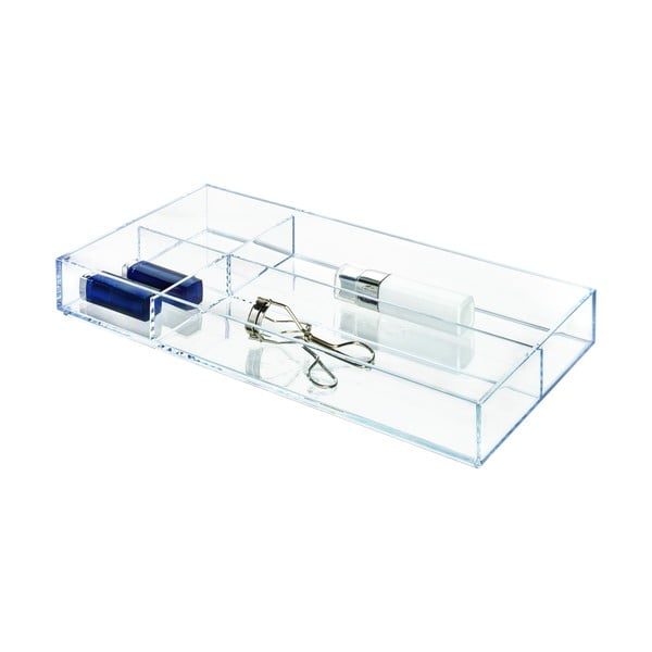Прозрачен органайзер за подреждане с отделения Clarity, 40,6 x 20,3 cm - iDesign