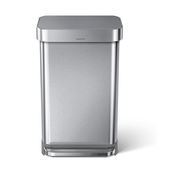 Стоманено кошче за боклук с педал в сребрист цвят 45 l – simplehuman-image-2