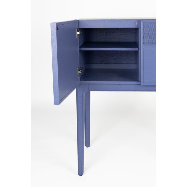 Син скрин от декор от дъб  80x100x45 cm June – Zuiver-image-3