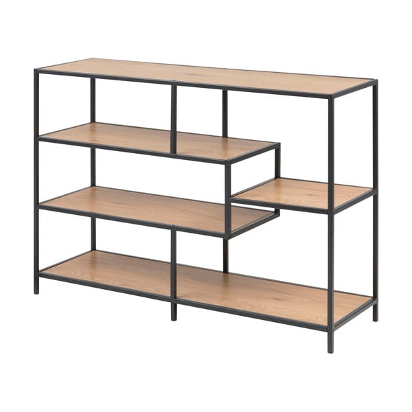 Черен рафт от дъб 114x78 cm Seaford - Actona-image-2