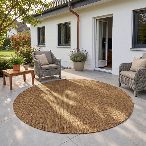 Кафяв кръгъл килим за открито и закрито ø 120 cm Mira 1450 – Ayyildiz Carpets-image-1