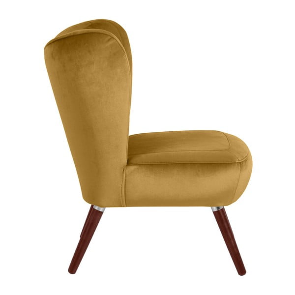 Жълт фотьойл Кадифе Sari - Max Winzer-image-2