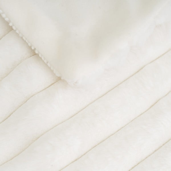 Бяло одеяло от микроплюш 130x160 cm Fur Velvet – Casa Selección-image-1