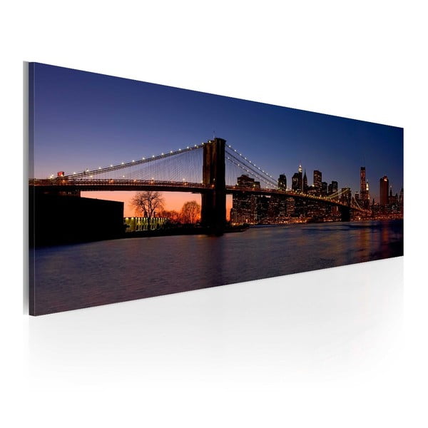 Живопис върху платно Бруклински мост, 120 x 40 cm - Artgeist