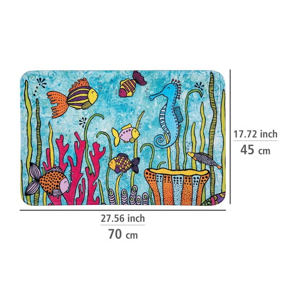 Текстилна постелка за баня 45x70 cm Rollin'Art Ocean Life - Wenko-image-3