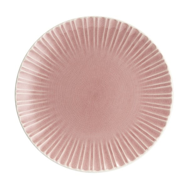 Růžový kameninový talíř Ladelle Mia, ⌀ 21,5 cm