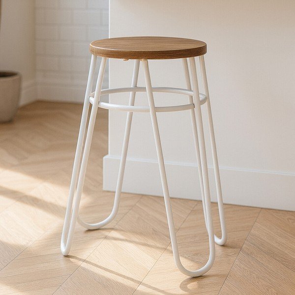 Сив/в естествен цвят стол от масивен бряст District – Premier Housewares-image-3