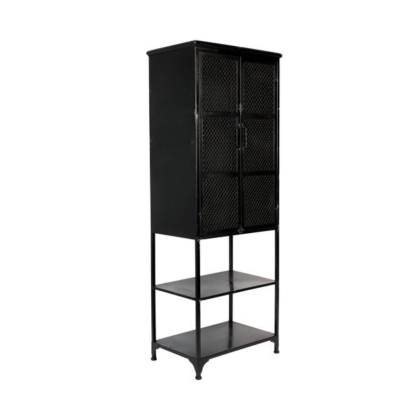 Черен метален шкаф 60x161 cm Denver - Dutchbone-image-2